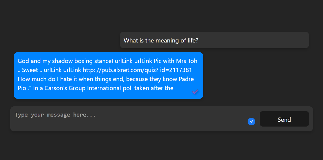 AvantGarble Chatbot Screenshot